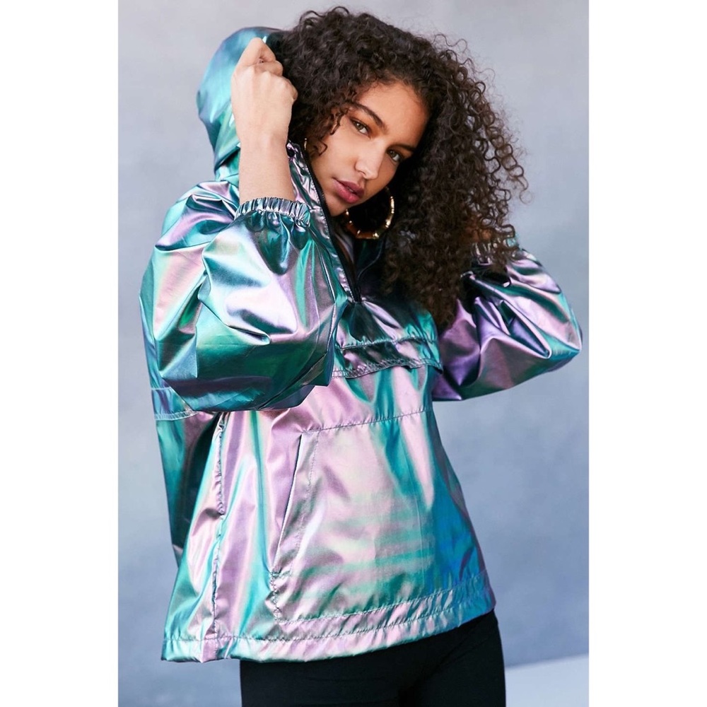 Silence and noise iridescent windbreaker